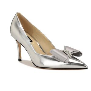 Nine West Women's Ceryn Embellished Bow Pumps- Size 12M